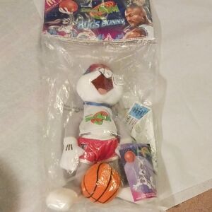 Warner Bros. Bugs Bunny Plush with Red Shorts and Basketball